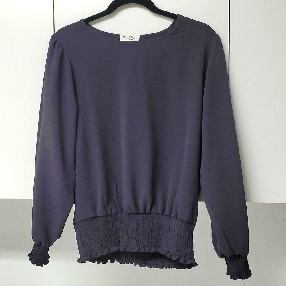 You & Me Women's Top Shirt size Large Grey Color
